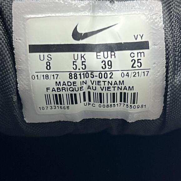 Nike Air Max 90 Premium Shoes Womens Size 8 Black Gray Casual Denim Low Sneakers - Picture 8 of 8